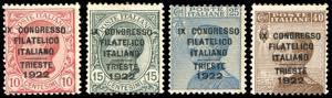 1922 - Congresso Filatelico, serie completa ... 
