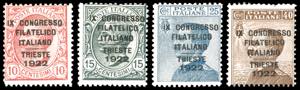 1922 - Congresso Filatelico, soprastampati, ... 