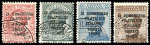 1922 - Congresso Filatelico, serie completa ... 