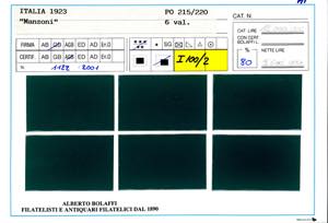 1923 - Manzoni, serie completa ... 