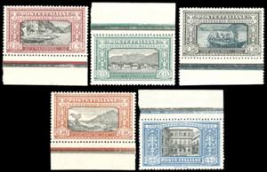1923 - Manzoni, serietta di cinque valori ... 