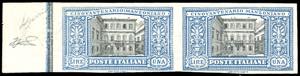 1923 - 1 lira Manzoni, non dentellato ... 