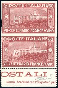 1926 - 60 cent. San Francesco, coppia ... 