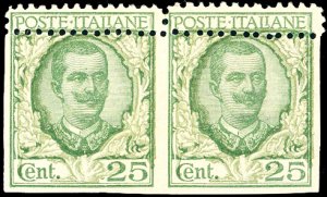 1926 - 25 cent. Floreale (200), coppia non ... 