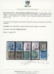 1924 - Serie completa dei valori ... 