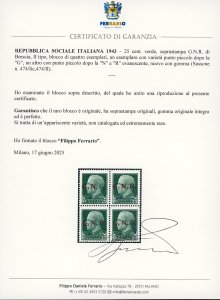 1943 - 25 cent., soprastampa di ... 