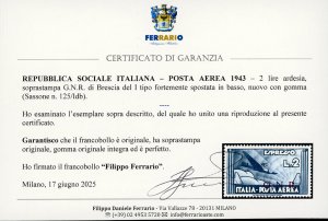 1943  - 2 lire ardesia, ... 