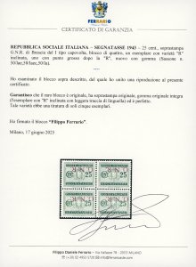 1943 - 25 cent., soprastampa ... 