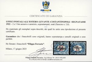 COSTANTINOPOLI SEGNATASSE 1922 - ... 