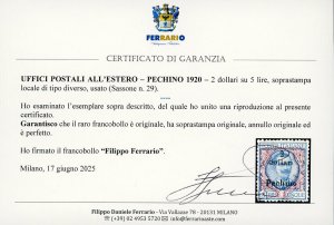 PECHINO 1920 - 2 dollari su 5 ... 