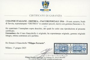 PACCHI POSTALI 1916 - 10 cent. ... 