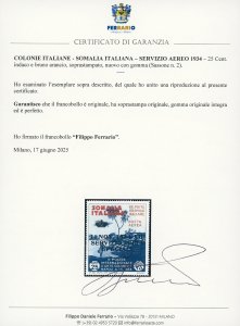 SERVIZIO AEREO 1934 - 25 cent. ... 