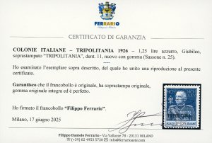 1926 - 1,25 lire Giubileo, dent. ... 