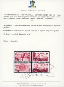 SERVIZIO AEREO 1934 - 25 + 2 lire ... 