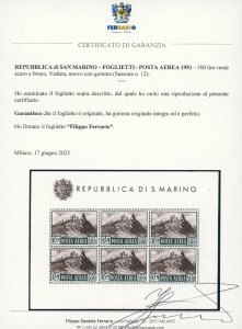 1951 - 500 lire Veduta, foglietto ... 