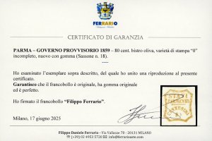 1859 - 80 cent. bistro oliva (18), ... 