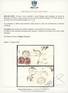 INCOMING MAIL BELGIO 1859 - 40 ... 