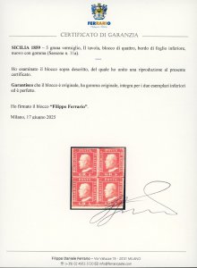 1859 - 5 grana vermiglio vivo, II ... 