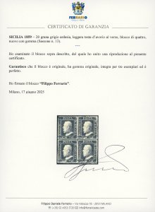 1859 - 20 grana grigio ardesia ... 