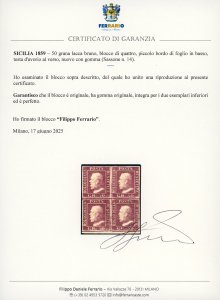 1859 - 50 grana lacca bruno (14), ... 