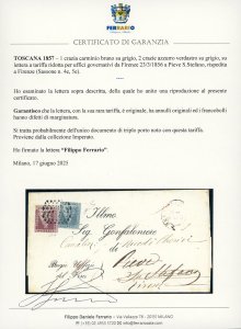 1856 - 1 crazie carminio bruno su ... 