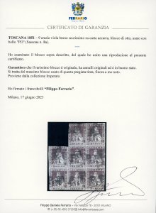 1851 - 9 crazie viola bruno ... 