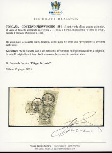 1860 - 5 cent. verde oliva (18a), ... 