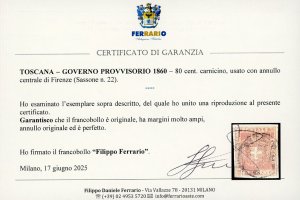 1860 - 80 cent. carnicino (22), ... 