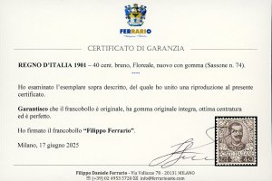 1901 - 40 cent. Floreale (74), ... 