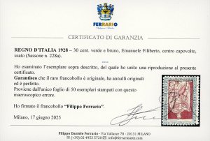 1928 - 30 cent. Emanuele ... 