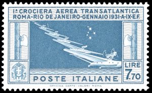 1930 - 7,70 lire Crociera Balbo (25), ben ... 