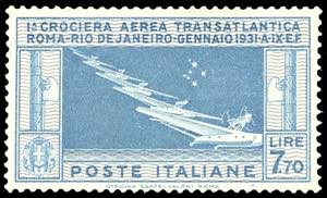 1930 - 7,70 lire Crociera Balbo, varietà ... 