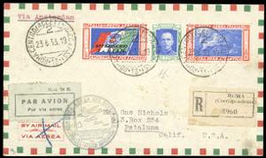 1933 - 5,25 + 19,75 lire Trittico I-BIAN ... 