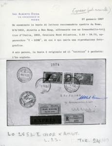 1933 - 5,25 + 19,75 lire Trittico ... 