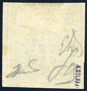 1859 - 5 cent. verde, CIFRA E ... 