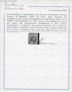 1859 - 20 cent. nero violaceo ... 