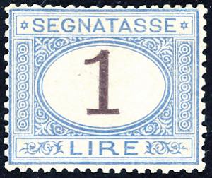 1870 - 1 lira azzurro chiaro e bruno (11), ... 