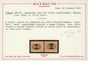 1890/91 - Mascherine, serie ... 