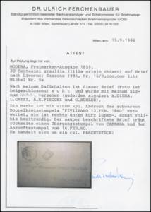 1860 - 20 cent. lilla grigio ... 