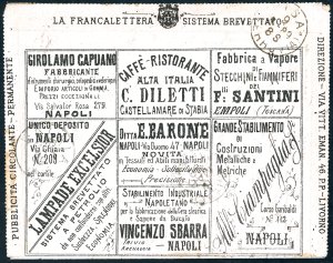 FRANCALETTERE 1889 - 4 cent. su 5 ... 