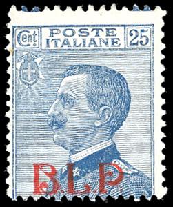 1921 - 25 cent. soprastampato BLP, I tipo ... 