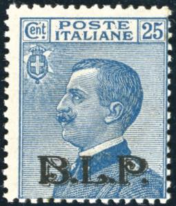 1922/23 - 25 cent. soprastampa BLP del II ... 