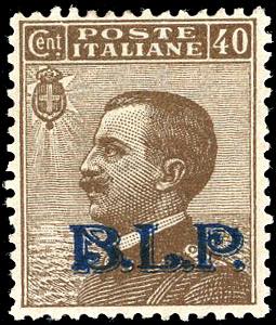 1923 - 40 cent., soprastampa BLP del II tipo ... 