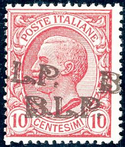 1923 - 10 cent. rosa, doppia soprastampa ... 