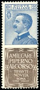 1924 - 25 cent. Piperno (6), gomma originale ... 