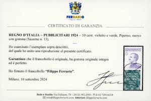 1924 - 50 cent. Piperno (13), ... 