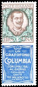 1924 - 1 lira Columbia (19), nuovo, gomma ... 