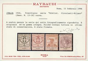 BIBLIOT.CIRCOLANTI MILANO 1924 - ... 