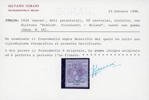 BIBLIOT.CIRCOLANTI MILANO 1924 - ... 