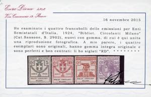 BIBLIOT.CIRCOLANTI MILANO 1924 - ... 